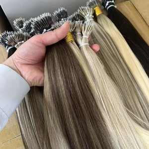 Extensiones de Cabello Nano Metálicas de Alta Calidad al Por Mayor, 100% Cabello Humano Remy, Extensiones de Cabello con Anillo Nano Invisible para Salón de Belleza - Product Image 1