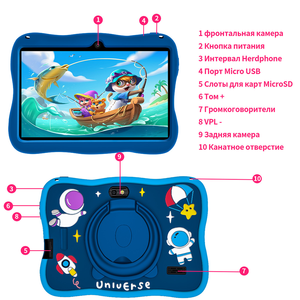แท็บเล็ตเกมส์การศึกษาสำหรับเด็ก OEM ปี 2026 ขนาด 7 นิ้ว ระบบ Android 15 ความจุ 4+64GB รองรับ WiFi พร้อมเคสกันกระแทกสำหรับเด็ก - Product Image 4