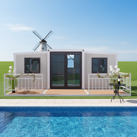 Maison conteneur de luxe extensible à 2 étages, préfabriquée portable 20/40 pieds, en acier moderne, pour hôtel ou entrepôt