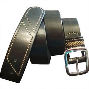 Ceintures pour hommes en cuir de vache écologique, boucle carrée en acier, style vintage, couleur marron, résistantes, imperméables, 3,8 cm B S - Product Image 2