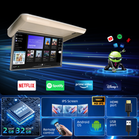 Moniteur motorisé rabattable de 22 pouces pour montage au plafond DC12V/24V, écran LCD Android disponible pour voiture, autocar, camping-car, fourgonnette