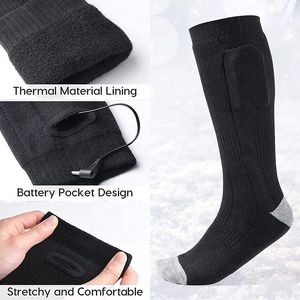<span class=keywords><strong>Chaussettes</strong></span> thermiques chauffantes rechargeables à piles High-Crew Chauffe-pieds d'hiver pour le ski Technics tricotés - Product Image 5