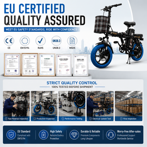 Bicicleta <span class=keywords><strong>El</strong></span>éctrica Plegable de 14 Pulgadas, Motor sin Escobillas de 48V 250W, Bicicleta <span class=keywords><strong>El</strong></span>éctrica Compacta para Adultos, para Desplazamientos Urbanos, con Suspensión - Product Image 2