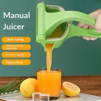 Draagbare handmatige multi-kleurige citruspers van PP-plastic, grote handpers sapcentrifuge voor fruit en groenten
