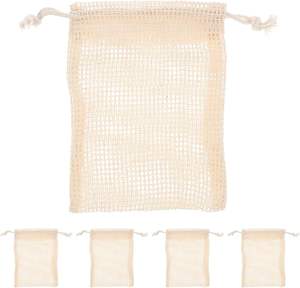 In Stock 10x14cm <b>Organic</b> Cotton Mesh Soap Saver Bags Eco-Friendly and Recyclable for Cosmetics <b>Pad</b> Packing - Product Image 5