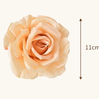 Groothandel 11cm Kunstzijde Sneeuwberg Rozen Bloemen China voor Cadeaubox Decoratieve Gerolde Rand Rozenkoppen Bruiloft Bloemstukken