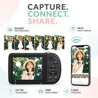 Appareil photo optique CE 64MP avec autofocus, écran CMOS, idéal pour les portraits, les vacances, les étudiants et la prise de vue quotidienne