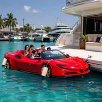 Bateau à moteur intelligent moderne CE en fibre de verre avec moteur hors-bord et roue de direction pour supercar