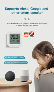 เครื่องวัดอุณหภูมิและความชื้นแบบสมาร์ท ZigBee ZTH05เทอร์โมมิเตอร์วัดอุณหภูมิดิจิตอลจอแสดงผล LCD ทำงานร่วมกับชีวิตอัจฉริยะ - Product Image 2