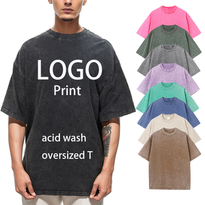 メンズ オーバーサイズ Tシャツ ヴィンテージ風 ストーンウォッシュ加工 ヘビーウェイト 綿100% 半袖 - Product Image 1