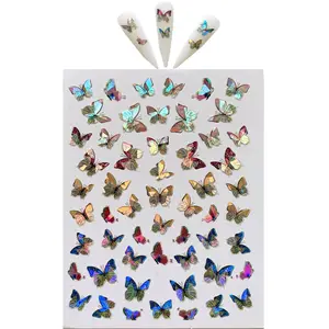 TSZS Marimekko 9 Designs Maniküre 3D Bunte Schmetterlings aufkleber Nail Art Dekoration Nagel abziehbilder Nagel aufkleber