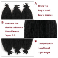 BELEZA 1 #   Extensions de cheveux synthétiques torsadées à la machine, haute qualité, 3X, boucles au crochet, pas chères