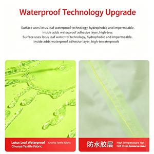 Combinaison de pluie réfléchissante haute visibilité, imperméable, veste et pantalon séparés pour travaux d'assainissement, extérieur et sécurité routière - Product Image 2