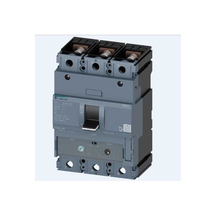 Siemens Original 3p MCCB 3VA Series Plastic-Case Circuit Breaker New Molded Case 100A 50A 250A Capacity Electrical Equipment