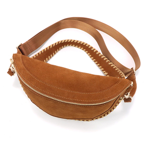 New Style Women's Designer Minimalist Retro Faux Suede Crescent Waist Bag Women's Outdoor Crossbody Bag - Product Image 5