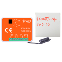 Receptor Tuya WIFI Multibanda de 240-930MHz de Doble Canal con Interruptor DIP de 8 bits y Controlador Compatible con Múltiples Marcas