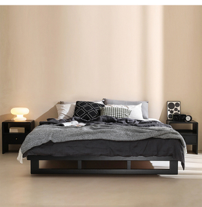 Cadre de <span class=keywords><strong>lit</strong></span> en <span class=keywords><strong>bois</strong></span> massif avec support revendeur OEM/ODM Mobilier de chambre à coucher minimaliste <span class=keywords><strong>Lit</strong></span> plateforme en <span class=keywords><strong>bois</strong></span> naturel Prix direct d'usine - Product Image 2