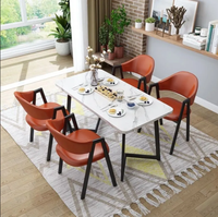 Échantillon Gratuit Ensemble de Table à Manger Pas Cher avec 6 Chaises, Style Classique Moderne, Ensemble de Table à Manger de Luxe pour 8 Personnes
