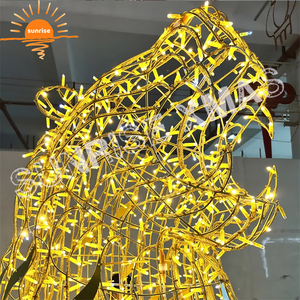 Decoraciones Navideñas Grandes para Exteriores, Luces LED 3D con Motivo de León Rey - Product Image 6