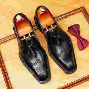 Nuove Scarpe Eleganti da Uomo in Vera Pelle, Formali e Casual, Complete di Calzature in Pelle da Abbinare - Product Image 3