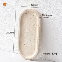 BSCI certifié personnalisé travertin Beige ovale serviette de bain pour hôtel salle de bain multifonctionnel pierre naturelle écologique ALEO