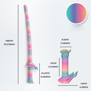 Katana télescopique imprimé en 3D, épée en plastique à lancer par gravité, jouet de décompression pour les fans d'anime et les écoliers de l'art des armes - Product Image 4