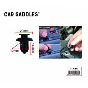 Clips de Plástico para Asientos de Coche, 20mm, Negros, Tipo Alto, para Uso en Interiores de Automóviles - Product Image 3