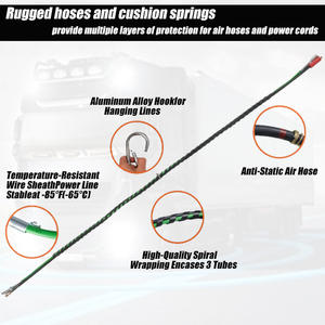 <span class=keywords><strong>Kit</strong></span> de tuyaux de <span class=keywords><strong>frein</strong></span> à air 3-en-1 haute performance avec lignes d'air rouges/bleues et câble d'alimentation ABS pour camions de flotte à usage intensif - Product Image 4