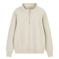 BY91003 370g Nouveau Pull Décontracté Ample d'Hiver à Demi-Zip avec Logo Personnalisé et Col Montant