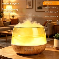 Diffuseur d'huiles essentielles transfrontalier, humidificateur d'air domestique 550 ml, modèle compact de bureau, forte production de brume, effet nébulisation