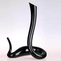 Carafe à vin en forme de serpent en verre soufflé à la main