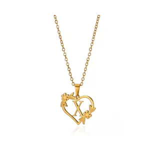 महिलाओं के लिए सबसे अच्छा विक्रेता छोटे दिल स्टेनलेस स्टील हार, स्टील नेकलेस दिल के आकार का हार