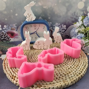 Moule en silicone en forme de lapin pour bougies de Pâques en résine, décoration d'intérieur, moule à bougies parfumées, vente en gros - Product Image 2