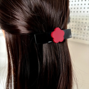 FANXING CUSTOM Kontrastfarbene Blumen-Haarspange mit starkem Halt, Elegante Kristall-Haarklammer für Frauen, Täglicher Gebrauch, Vintage-Stil - Product Image 3