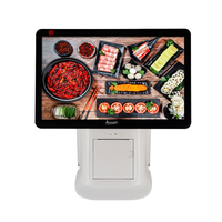 15.6 pouces tout en un pos machine écran tactile windows android tablette POS avec imprimante