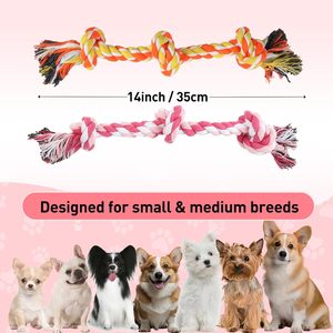 Jouet pour chien en corde de coton naturel, amusant et interactif, résistant aux mastications agressives - Product Image 2