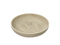 Plateau décoratif en résine texturée travertin beige, plateau de rangement rond pour salle de bain, bol de rangement, plateau à bijoux, plateau de vanité