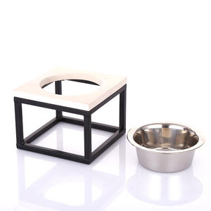 Mangkuk hewan peliharaan 304 baja tahan karat, mangkuk anjing kucing anak anjing antisandal baja tahan karat dengan dudukan - Product Image 6