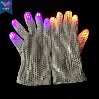 Guantes LED con Lentejuelas Brillantes para Fiestas, Baile, Acción de Gracias, Halloween, Navidad - Accesorios de Escenario Más Vendidos