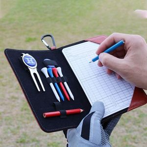 Porta Tarjetas de Puntuación de Golf, Funda de Cuero PU para Libreta de Yardas, Marcador de Pelotas, Porta Lápices para Tees de Golf, Regalo para Golfistas - Product Image 2
