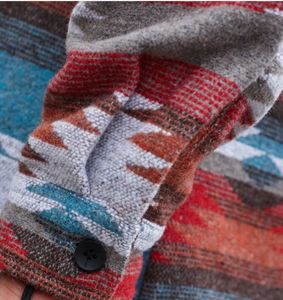 Ingrosso <span class=keywords><strong>camicia</strong></span> di lana autunno inverno manica lunga occidentale <span class=keywords><strong>giacca</strong></span> da uomo con stampa Aztec Navajo - Product Image 5