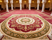 Vintage Orientalisches Muster Wand-zu-Wand Teppichboden Maßgefertigte Farbe Komplette Teppichrolle für Moschee Hotel Lobby