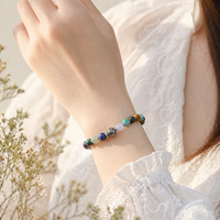 Bracelet de perles parfumées en pierre naturelle avec breloque étoile de mer, style bohème, empilable, bijoux de plage estivaux pour femme, sans huile essentielle