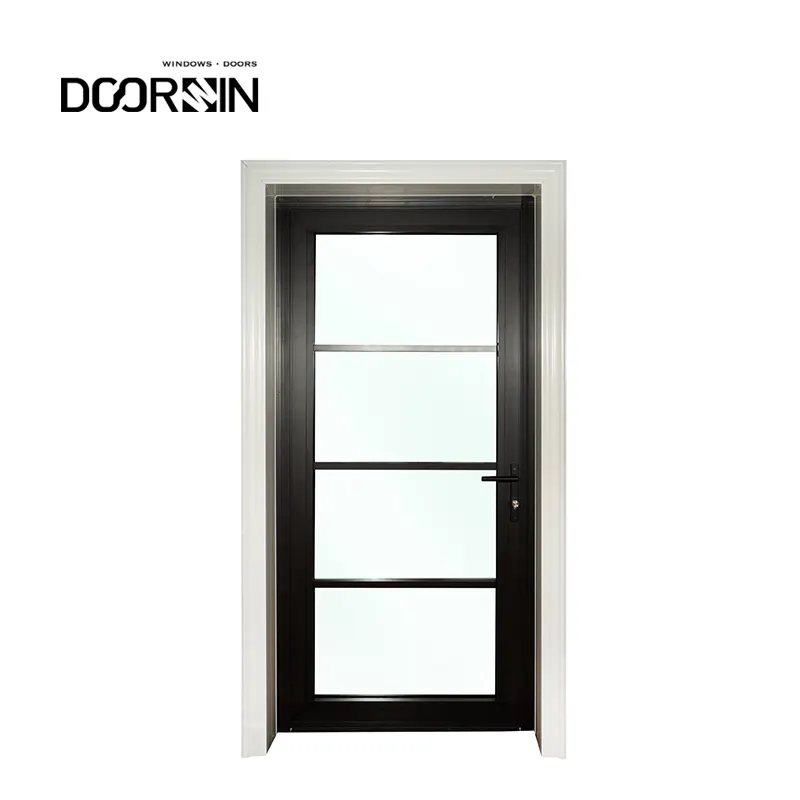 Simple Design Popular Interior Aluminum Doors Thermal Break Sound Insulated Double Glazed Hingeds Doors