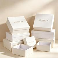 Boîte cadeau rigide personnalisée avec couvercle imprimé, multi-tailles, pour cosmétiques, bijoux, vente au détail, en gros