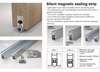 Joint de porte rétractable moderne en aluminium avec minuterie, installation par vis, garantie 1 an - Bande d'étanchéité automatique escamotable résistante aux intempéries