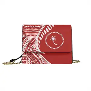 Bandolera de hombro con logotipo personalizado para mujer, bolsa de mensajero con correas, color rojo, estilo Tribal, a la moda