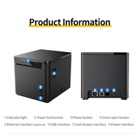 Printer Thermal Fashion T330 80mm dengan Lampu Indikator Status untuk Hotel dan Toko