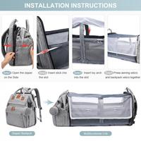 Portable Étanche Jouet Usb Langer OEM Berceau Pliant Lit Bébé Maman Sac Maman Sac À Couches Sac À Dos Avec Station À Langer