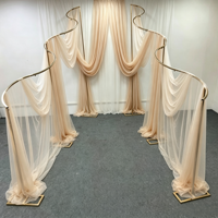 Support de rideau en tissu en forme de S en fer forgé pour mariage, idéal pour les décors de scène et la décoration extérieure